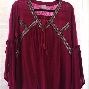 Pink/Magenta Flowy Shirt